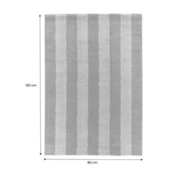 Sweeek - Indoor Rug With Brown And White Stripes 80X140Cm - Pablo - thumbnail 8