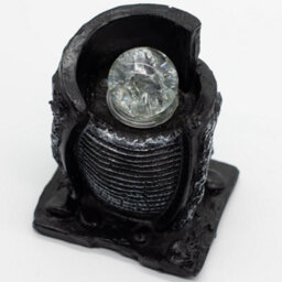 Serenityy Tabletop Water Feature - Water Pot With Crystal Ball, Deep Charcoal, 15X13X20Cm - thumbnail 2