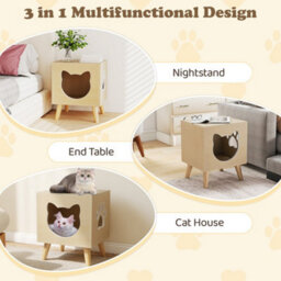 Box Enclosure Modern Kitten Washroom Furniture Cat Litter - thumbnail 3