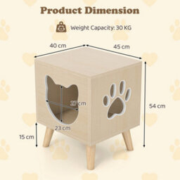 Box Enclosure Modern Kitten Washroom Furniture Cat Litter - thumbnail 2