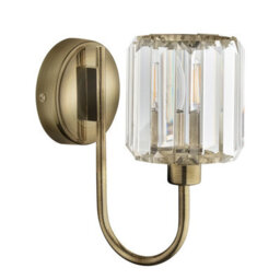 Luminosa Lighting Luminosa Berenice Glass Shade Wall Lamp Antique Brass - thumbnail 8