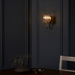 Luminosa Lighting Luminosa Berenice Glass Shade Wall Lamp Antique Brass - thumbnail 4