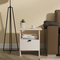 Varese Matt Kashmir 1 Drawer Non-Extendable Side Table (H)495mm (W)440mm (D)440mm - thumbnail 1