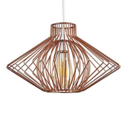 Valuelights Sinat Disperse Geometric Design Copper Wire Basket Cage Ceiling Pendant Light Shade And Led Bulb - thumbnail 1
