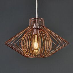 Valuelights Sinat Disperse Geometric Design Copper Wire Basket Cage Ceiling Pendant Light Shade And Led Bulb - thumbnail 2