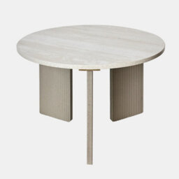 Ohs Ribbed Square Leg Side End Table Engineered Wood Home Décor - Travertine - thumbnail 3