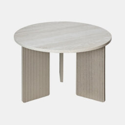 Ohs Ribbed Square Leg Side End Table Engineered Wood Home Décor - Travertine - thumbnail 2