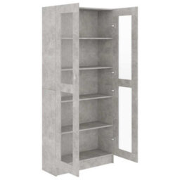 Vidaxl Vitrine Cabinet Concrete Grey 82.5X30.5X185 Cm Engineered Wood - thumbnail 6