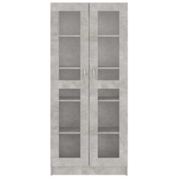 Vidaxl Vitrine Cabinet Concrete Grey 82.5X30.5X185 Cm Engineered Wood - thumbnail 5