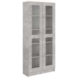 Vidaxl Vitrine Cabinet Concrete Grey 82.5X30.5X185 Cm Engineered Wood - thumbnail 2