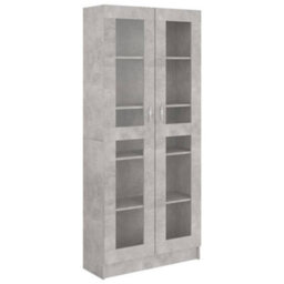 Vidaxl Vitrine Cabinet Concrete Grey 82.5X30.5X185 Cm Engineered Wood - thumbnail 1