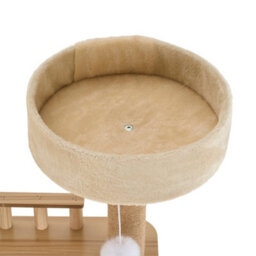 Living And Home Multi-Tier Wooden Climbing Cat Tree With Scratching Posts, 160Cm (H) - thumbnail 5
