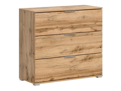 Arte Zele 95 Cm Chest 3 Drawer Oak Wotan - image 1