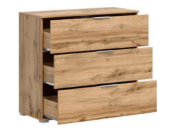 Arte Zele 95 Cm Chest 3 Drawer Oak Wotan - thumbnail 3