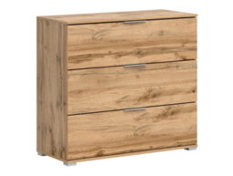 Arte Zele 95 Cm Chest 3 Drawer Oak Wotan - thumbnail 1