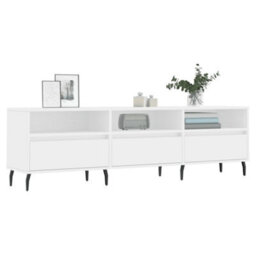 Berkfield Tv Cabinet White 150X30X44.5 Cm Engineered Wood - thumbnail 3