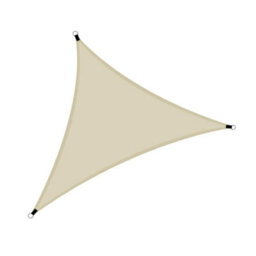 Beige 6X6X6M Triangular Shade Sail Waterproof Foldable - thumbnail 7