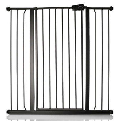 Safetots Extra Tall Metal Safety Gate Pressure Fit, 100.8Cm - 108.4Cm, Matt Black, 104Cm In Height, Extra Tall Baby Gate - image 1