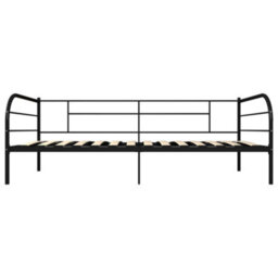 Berkfield Daybed Frame Black Metal 90X200 Cm - thumbnail 4