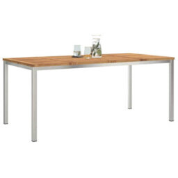 Berkfield Outdoor Dining Table Brown 180 X 90 X 75 Cm Solid Acacia Wood - thumbnail 3