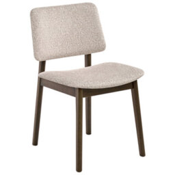 Beliani Set Of 2 Dining Chairs Blane Boucle Dark Brown/ Taupe - thumbnail 5