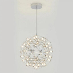 Xample Artika Elden Led Pendant Light In Chrome - Dimmable 23W Ceiling Light, 3000K Warm White, Adjustable Height, Modern Design - thumbnail 2
