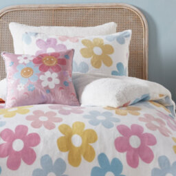 Bedlam Retro Flower Fleece Duvet Cover Set - thumbnail 2