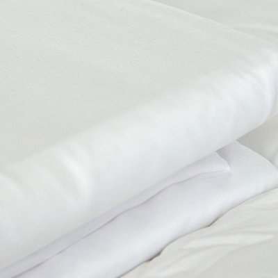 Just So Home Microfibre Bed Sheet Set Soft Touch Bedding (White, Double) - image 1
