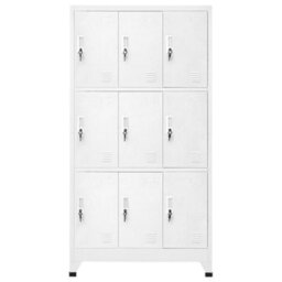 Walplus Grey Steel Locker Cabinet With 9 Compartments 90X45X180 Cm - thumbnail 2