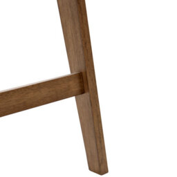 Beliani Set Of 2 Bar Chairs Ava Wood Brown/ Light Beige - thumbnail 9