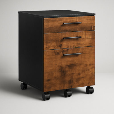 Rafaelo Mobilia 3 Drawer Filing Storage Cabinet Home Office - image 1