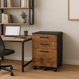 Rafaelo Mobilia 3 Drawer Filing Storage Cabinet Home Office - thumbnail 5