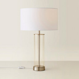 Valuelights Balan Brushed Chrome Table Lamp With White Drum Shade - thumbnail 6