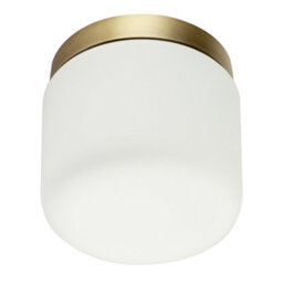 Happy Homewares Modern Bathroom Led Ceiling Light In Antique Brass With Glass Shade - thumbnail 6