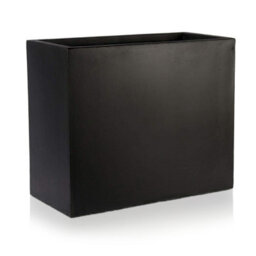 Idealist™ 50Cm Planter Garden Trough, Black Reinforced Stone Narrow Rectangular Planter, Outdoor Plant Pot H40 L50 W20 Cm, 40L - thumbnail 3