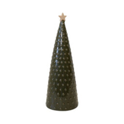 Four Candle Ceramic Green Pimpled Christmas Tree Large - thumbnail 1