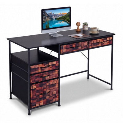 120 Cm Computer Desk Home Office Desk With Shelf - image 1