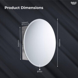 Ibathuk Stainless Steel Mirror Cabinet Wall Mount Single Door Storage Units Bathroom - thumbnail 4