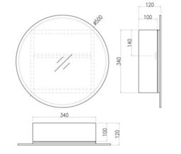 Ibathuk Stainless Steel Mirror Cabinet Wall Mount Single Door Storage Units Bathroom - thumbnail 3