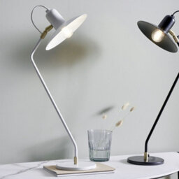 Pacific Lifestyle Camden Matt White Metal Angle Arm Task Table Lamp