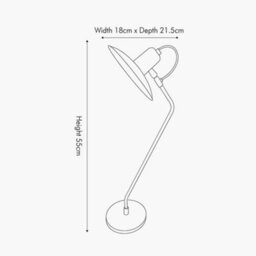 Pacific Lifestyle Camden Matt White Metal Angle Arm Task Table Lamp - thumbnail 5