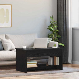 Berkfield Coffee Table Black Oak 102 X 50 X 52.5 Cm Engineered Wood - thumbnail 4