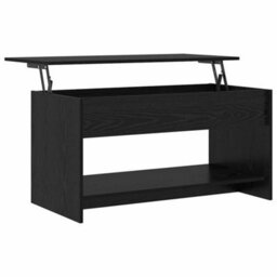 Berkfield Coffee Table Black Oak 102 X 50 X 52.5 Cm Engineered Wood - thumbnail 5