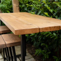 Ashford Blake Rustic Outdoor High Bar Table With Parasol Hole - thumbnail 2