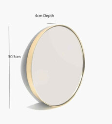 Aspect Furniture Studio Round Wood Accent Wall Mirror/vanity Mirror/bathroom Mirror,gold - thumbnail 5
