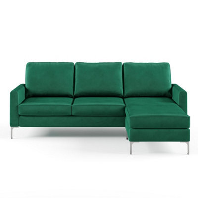 Novogratz Chapman Sectional Sofa In Velvet Green - image 1