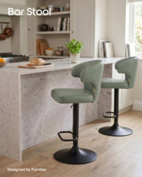 Hnnhome Embrace Faux Leather Swivel Breakfast Kitchen Bar Stool (Green) - thumbnail 2