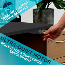 Dellonda Black Electric Adjustable Office Standing Desk, Quiet & Fast 1200X600mm - thumbnail 4