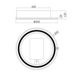 Royal Bathrooms Avenza 600 X 600mm Brushed Brass Frontlit Led Cabinet Illuminated Bathroom Mirror With Demister Pad & Touch Sensor - thumbnail 6