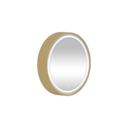 Royal Bathrooms Avenza 600 X 600mm Brushed Brass Frontlit Led Cabinet Illuminated Bathroom Mirror With Demister Pad & Touch Sensor - thumbnail 5